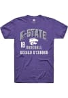 Main image for Keegan O'Connor Rally Mens Purple K-State Wildcats NIL Arch Logo Player T Shirt
