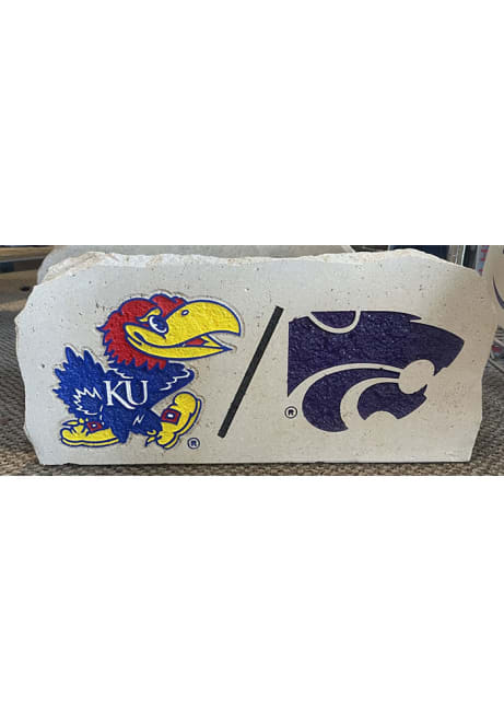 Grey K-State Wildcats 18x8 House Divided Rock