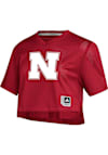 Main image for Womens Nebraska Cornhuskers Red Adidas Cropped Jersey Fashion Football