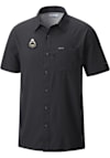 Main image for Mens Purdue Boilermakers Black Columbia Heat Seal Slack Tide Camp Short Sleeve Dress Shirt