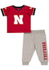 Main image for Infant Nebraska Cornhuskers Red Colosseum Nothing But Top and Bottom Set