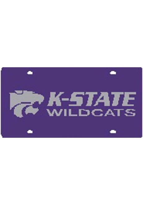 K-State Wildcats Purple  Purple Team Name, Logo License Plate