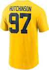 Main image for Aidan Hutchinson Nike Mens Yellow Michigan Wolverines Football Name And Number Player T Shirt