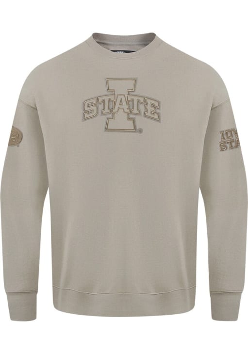 Pro Standard Iowa State Cyclones Mens Brown Neutral Long Sleeve Crew Sweatshirt