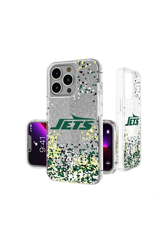 New York Jets Confetti iPhone Glitter CLEAR Phone Cover 8048380