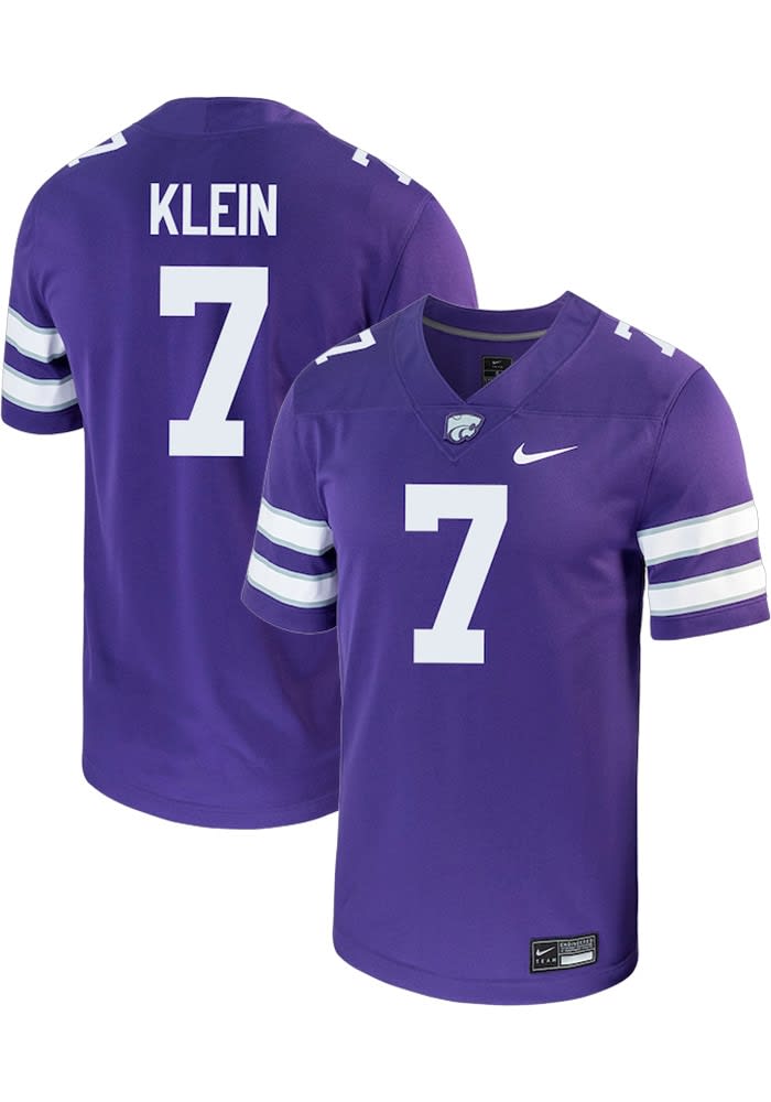 Unisletion Kyon☆ Collin Klein Mens PURPLE K-State Wildcats Name And Number Football