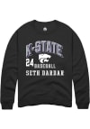 Main image for Seth Dardar Rally Mens Black K-State Wildcats NIL Arch Logo Crew Sweatshirt