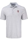 Main image for Mens Indiana Hoosiers White Cutter and Buck Pike Diamond Dot Short Sleeve Polo Shirt