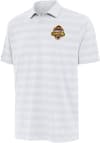 Main image for Mens Western Michigan Broncos White Antigua 2025 Hockey National Champions Tunnel Short Sleeve Pol..