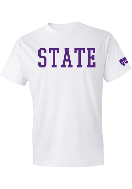 K-State Wildcats State Short Sleeve T Shirt - White