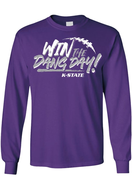 Mens Purple K-State Wildcats Rough Dang Day Tee