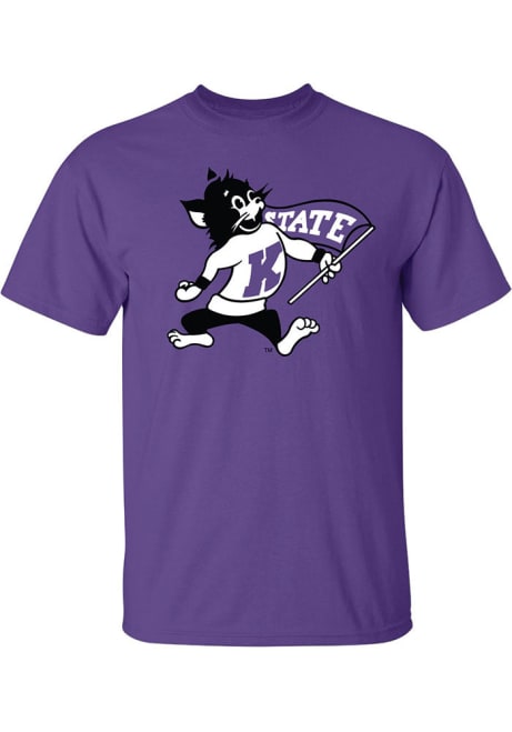 K-State Wildcats Vintage Logo Short Sleeve T Shirt - Purple