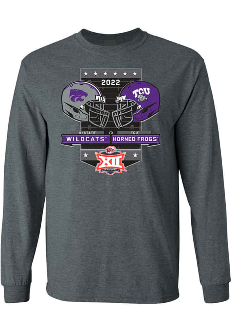 Mens Charcoal K-State Wildcats 2022 Big 12 Football Championship Bound Tee