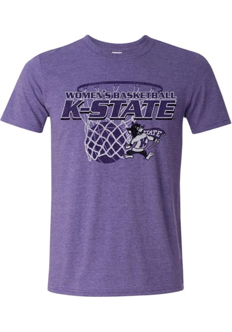 K-State Wildcats Willie Womens Basketball Net Short Sleeve T Shirt - Purple