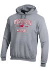 Main image for Mens Wisconsin Badgers Grey Champion Est Alumni Powerblend Hooded Sweatshirt