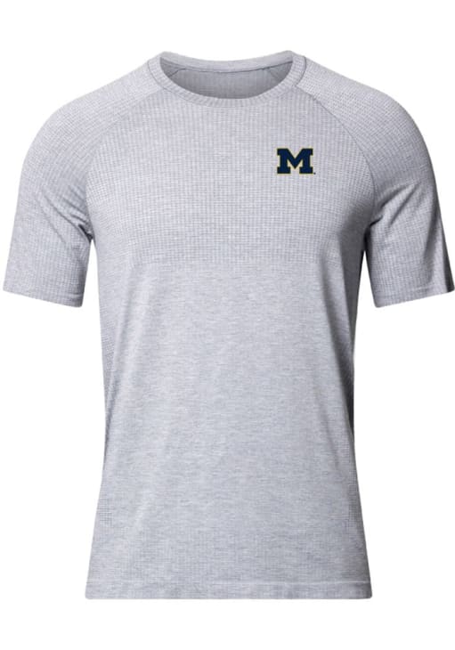 Lululemon Michigan Wolverines Silver Metal Vent Tech Short-Sleeve Shirt Short Sleeve T Shirt