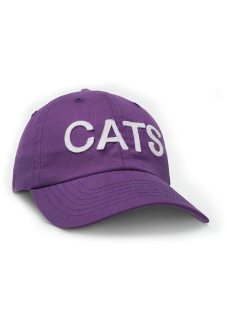 K-State Wildcats Purple Helvetica Dad Adjustable Hat