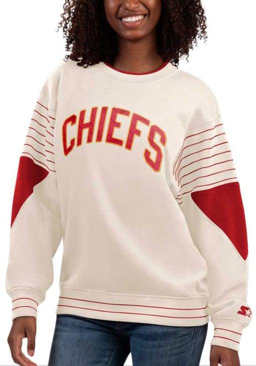 Starter Red Kansas City Chiefs Crew Neck Sweatshirt