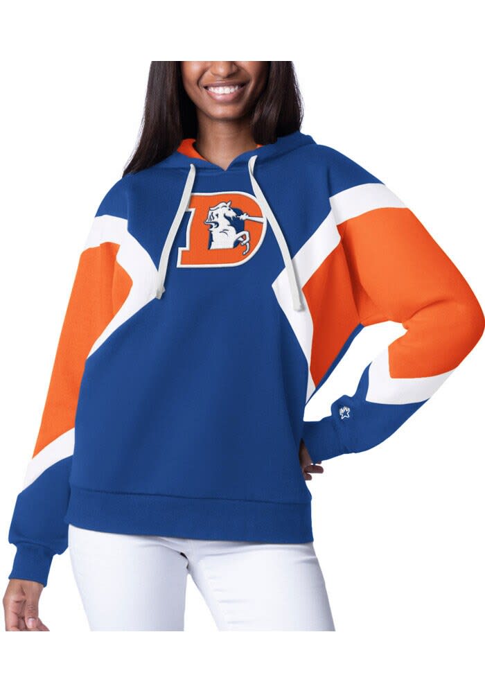 Starter Denver Broncos Womens Blue Game On Hooded Sweatshirt