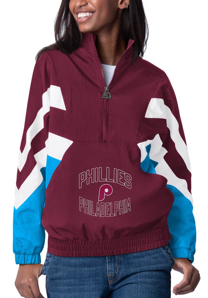 Philadelphia Phillies Starter Womens MAROON Renegade Long Sleeve