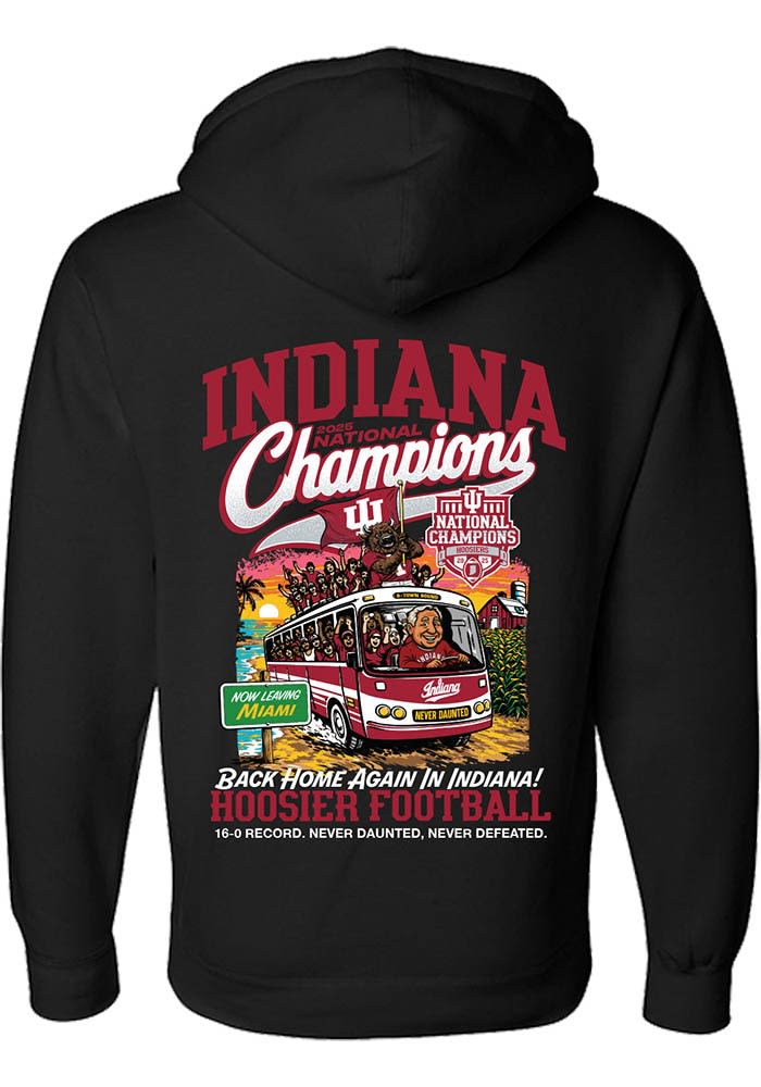 Something Inked Indiana Hoosiers Mens BLACK 2025 College Football