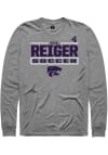 Main image for Alix Regier Rally Mens Ash K-State Wildcats NIL Stacked Box Player T Shirt