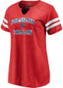 Philadelphia Phillies Womens Majestic Heart Soul III Foil T-Shirt - Red