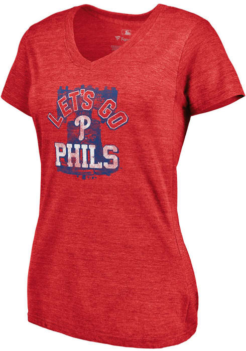 Majestic Philadelphia Phillies Womens Were On Top T-Shirt - Red