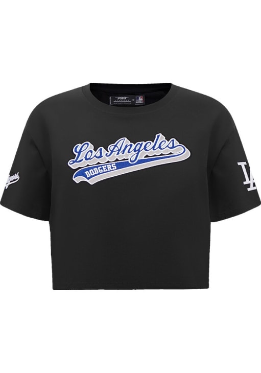 Pro Standard Los Angeles Dodgers Womens Black Script Tail Short Sleeve T-Shirt