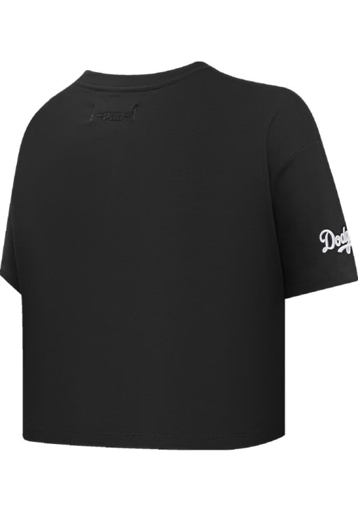 Pro Standard Los Angeles Dodgers Womens Black Script Tail Short Sleeve T-Shirt