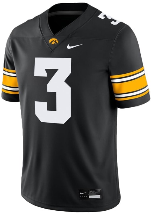 Cooper DeJean  Nike Iowa Hawkeyes Black Home Football Jersey