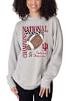 Main image for Womens Grey Indiana Hoosiers 2025 College Football National Champions Campus Crew Sweatshirt