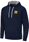 Main image for Mens Michigan Wolverines Navy Blue Antigua Victory Baseball Hooded Sweatshirt
