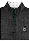 Main image for Mens Black Michigan State Spartans Custom Trim Sparty Head Qtr Zip Fashion Pullover