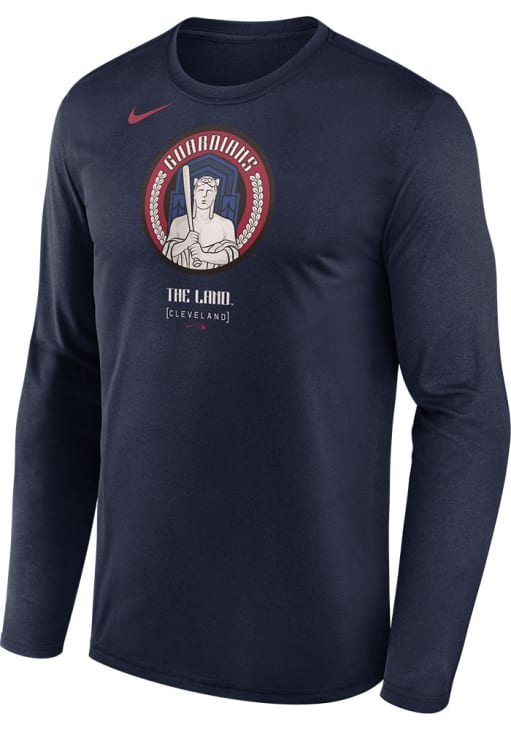 Nike Cleveland Guardians Navy Blue City Connect Long Sleeve T-Shirt