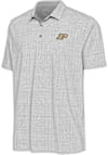 Main image for Mens Purdue Boilermakers White Antigua Intersect Blocked Short Sleeve Polo Shirt