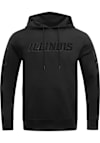 Main image for Mens Illinois Fighting Illini Black Pro Standard Triple Black Long Sleeve Fashion Hood