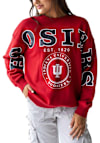 Main image for Womens Indiana Hoosiers Crimson Gameday Social Philly Split Crew Sweatshirt