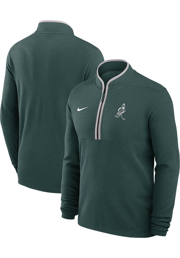 Nike Mens DARKGREEN Michigan State Spartans Sparty Playing Hockey