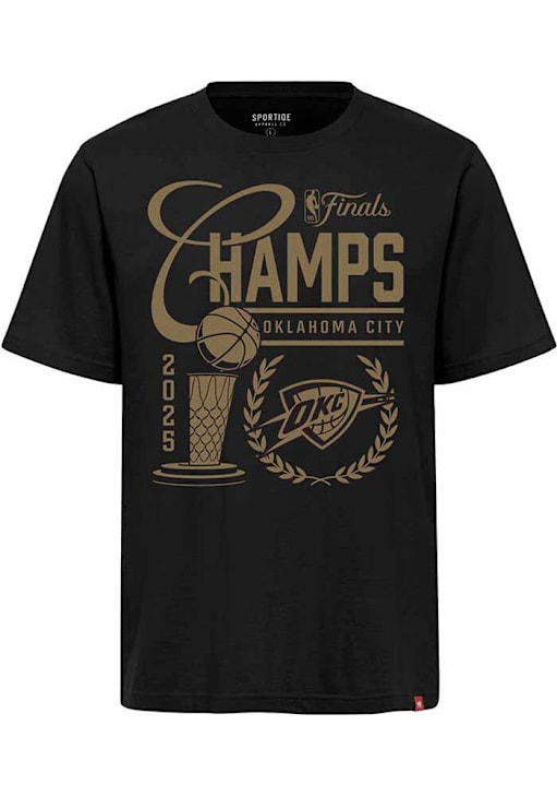Oklahoma City Thunder BLACK 2025 Finals Champion Short Sleeve T
