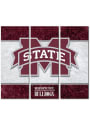 Mississippi State Bulldogs 3 Piece Border Canvas Wall Art
