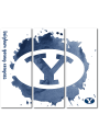 BYU Cougars 3 Piece Watercolor Canvas Wall Art