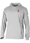 Main image for Mens Illinois Fighting Illini Grey Columbia Heat Seal Long Drive Hooded Sweatshirt