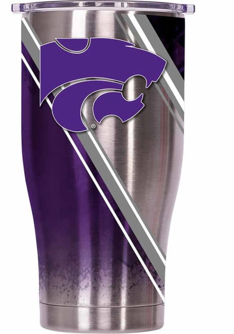 Silver K-State Wildcats ORCA Chaser 27oz Full Wrap Stainless Steel Tumbler