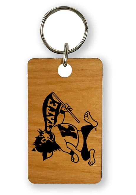 Brown K-State Wildcats Alder Wood 1.5x2.5 Laser Etched Keychain