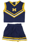 Main image for Girls Michigan Wolverines Yellow Little King Tackle Twill Cheer Set
