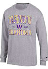 Main image for Mens Washington Huskies Grey Champion Est. Date Grandma Jersey Tee