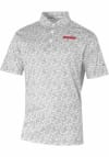 Main image for Mens Wisconsin Badgers Grey Columbia Heat Seal Westside Country Short Sleeve Polo Shirt