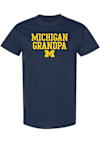 Main image for Michigan Wolverines Basic Block Grandpa Short Sleeve T Shirt - Navy Blue