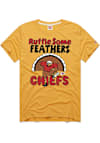 Main image for Homage Kansas City Chiefs Gold Ruffle Some Feathers Short Sleeve Fashion T Shirt